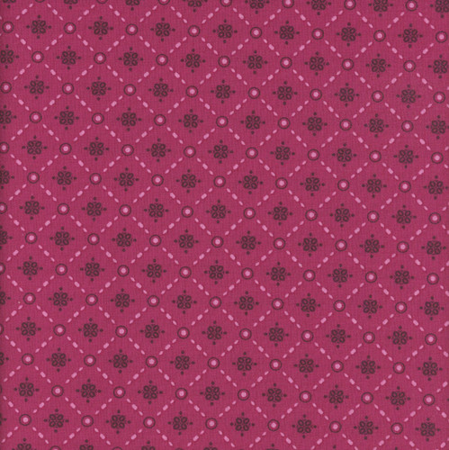 Andover Fabrics Mystic Meadow by Nancy Rink Lattice Red