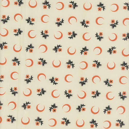 Andover Fabrics Nightfall by Andover Fabrics Flower Moon Orange Flower Moon Cream