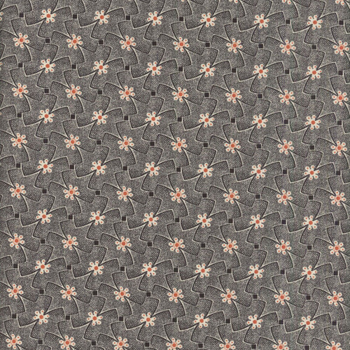 Andover Fabrics Nightfall by Andover Fabrics Whirly Gig Cream Whirly Gig Black