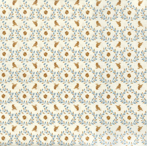 Andover Fabrics Oakleigh by Judy Jarvi Acorn and Crow Cream