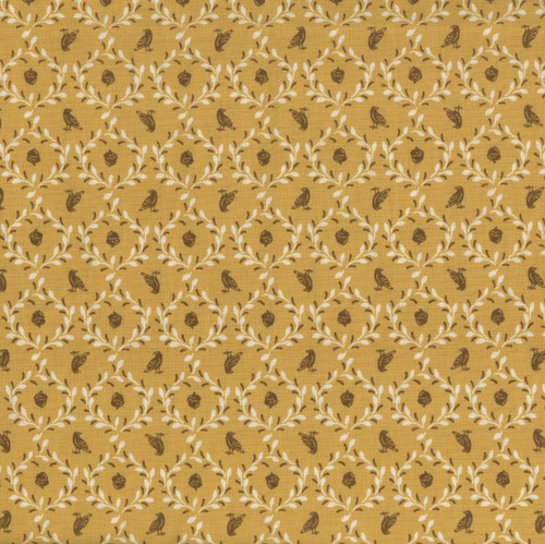 Andover Fabrics Oakleigh by Judy Jarvi Acorn and Crow Golden