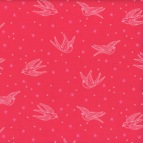 Andover Fabrics Perfect Day by Libs Elliott Swallows Red