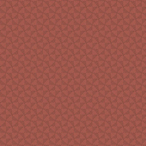 Andover Fabrics Square Dance by Laundry Basket Quilts Square Dance Scarlet, a vibrant red fabric with intricate black diamond and geometric patterns.