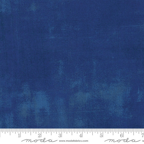 Moda Fabric BasicGrey Grunge 108 Inch Wide Quilt Back Cobalt
