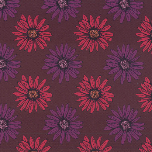 Andover Fabrics Mystic Meadow 108s by Nancy Rink Daisy Red