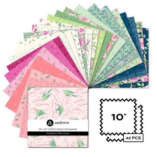 Andover Fabrics Fairytales by Tiffany Lauren Layer Cake 40 Ten Inch Squares
