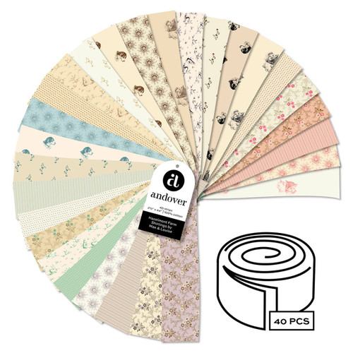 Andover Fabrics Hazelmont Farm Shirtings Jelly Roll 2.5 Inch Fabric Strips