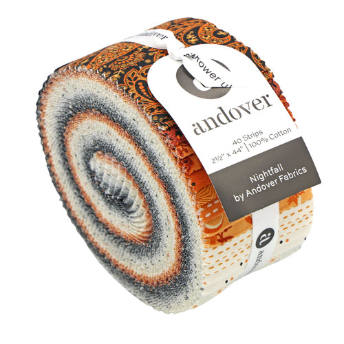 Andover Fabrics Nightfall Jelly Roll 2.5 Inch Fabric Strips
