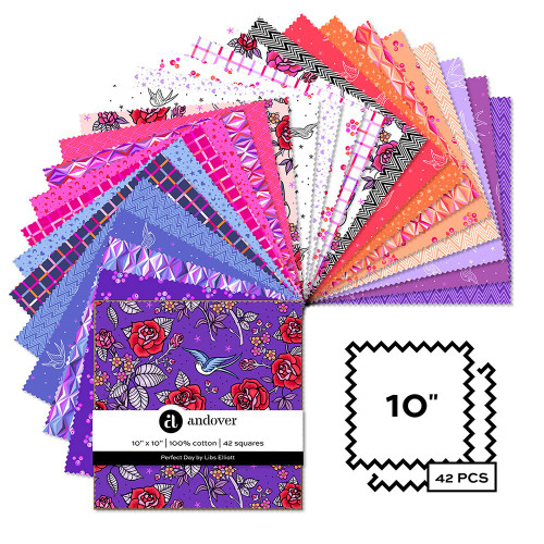 Andover Fabrics Perfect Day Layer Cake 40 Ten Inch Squares