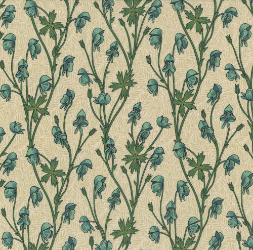 FreeSpirit Fabrics Bedford Park Cotton Lawn by William Morris SM Monkshood Mineral
