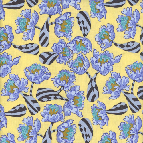 FreeSpirit Fabrics Blostma & Song by Penny Jefferies Peony Bones Lemon
