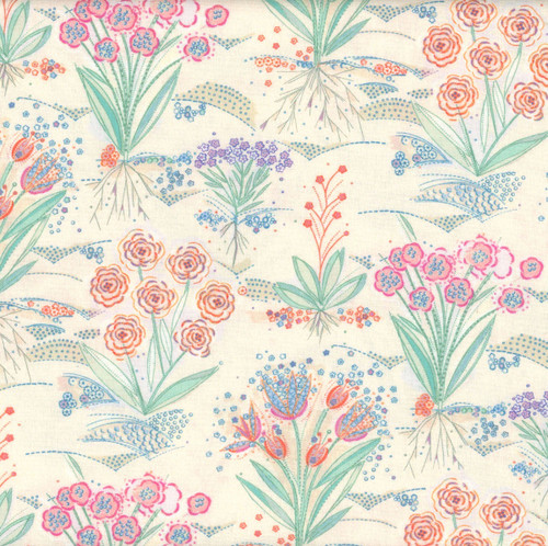 FreeSpirit Fabrics Flourish & Bloom by Helen Prior Flourish & Bloom GardenAlabaster