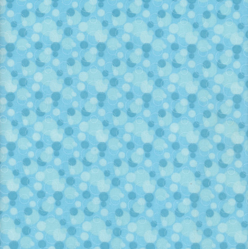 AE Nathan Fabrics Comfy Flannel Prints Blue Bubbles