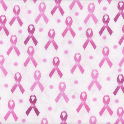 AE Nathan Fabrics Comfy Flannel Prints Pink Ribbons