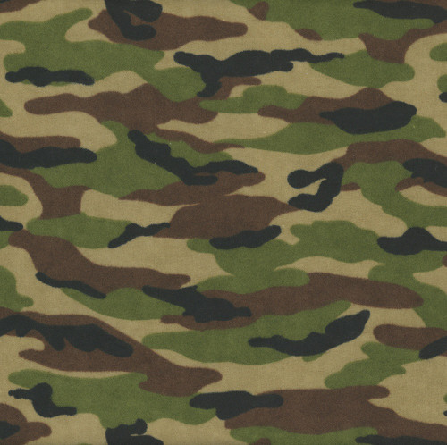 AE Nathan Fabrics Comfy Flannel Prints Green Brown Camo