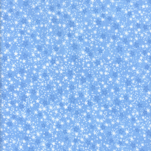 AE Nathan Fabrics Comfy Flannel Prints Royal Blue Stars