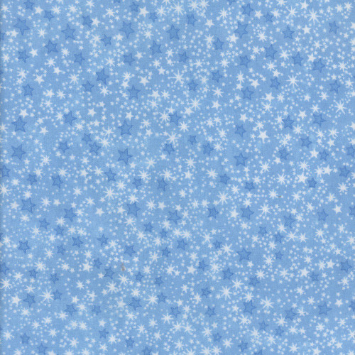 AE Nathan Fabrics Comfy Flannel Prints Royal Blue Stars