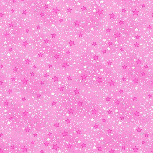 AE Nathan Fabrics Comfy Flannel Prints Pink Stars