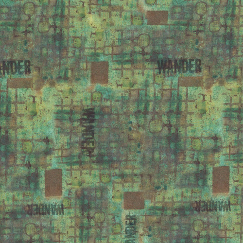 Free Spirit Fabrics On Your Mark by Seth Apter Wander Jade