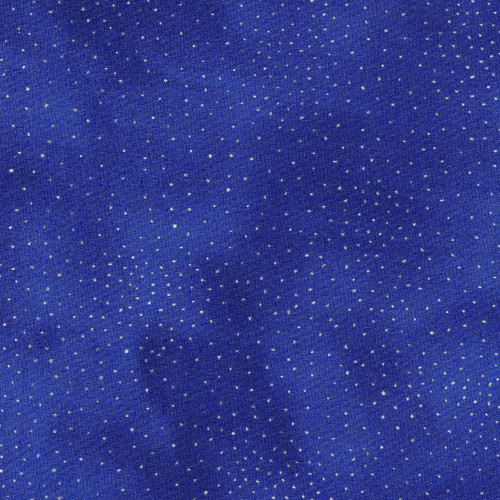 Clothworks Fabrics Laurel Burch Basic Dot Royal Blue Silver Metallic