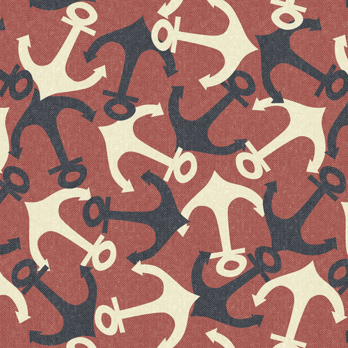 Marcus Fabrics Regatta Deirdre Coughlin Red Anchors