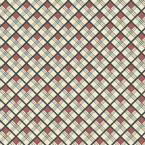 Marcus Fabrics Regatta Deirdre Coughlin Cream Retro Plaid