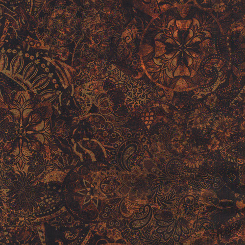 Quilting Treasures Fabrics Mystique Paisley Dan Morris Brown