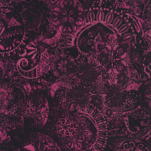 Quilting Treasures Fabrics Mystique Paisley Dan Morris Mulberry Red