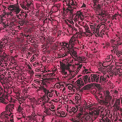 Quilting Treasures Fabrics Mystique Paisley Dan Morris Sangria Red