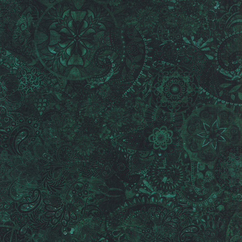 Quilting Treasures Fabrics Mystique Paisley Dan Morris Evergreen Green