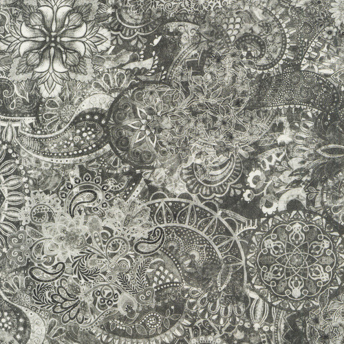Quilting Treasures Fabrics Mystique Paisley Dan Morris Ash Grey