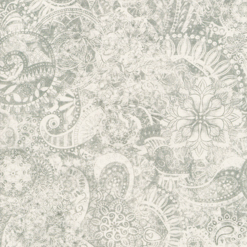 Quilting Treasures Fabrics Mystique Paisley Dan Morris Gray Grey