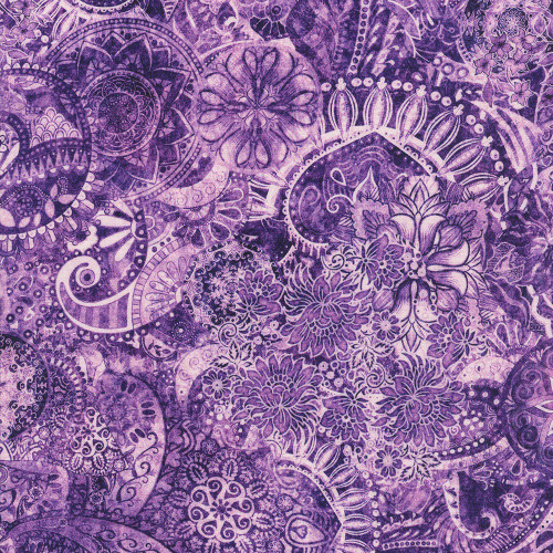 Quilting Treasures Fabrics Mystique Paisley Dan Morris Lilac Purple
