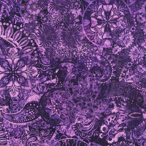 Quilting Treasures Fabrics Mystique Paisley Dan Morris Lavender Purple