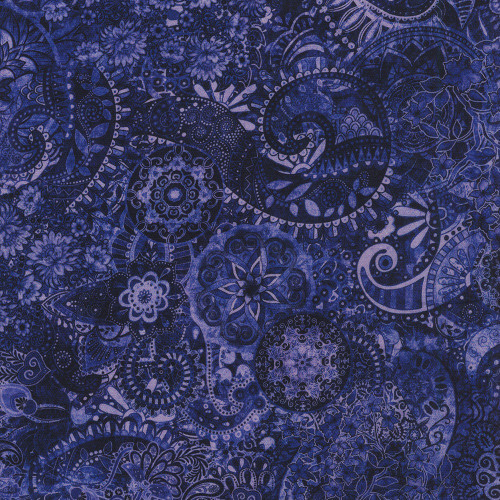 Quilting Treasures Fabrics Mystique Paisley Dan Morris Purple