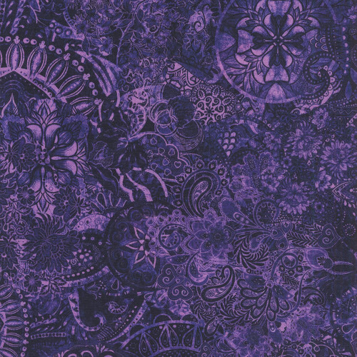 Quilting Treasures Fabrics Mystique Paisley Dan Morris Grape Purple