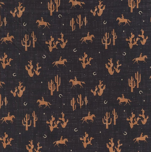 In The Beginning Fabrics Southwest Minis by Jason Yenter Brown Tan Cowboy Cactus