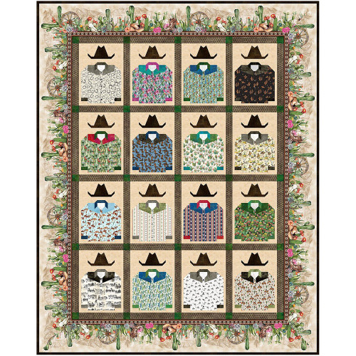In The Beginning Fabrics Southwest Minis by Jason Yenter Rodeo Quilt Kit