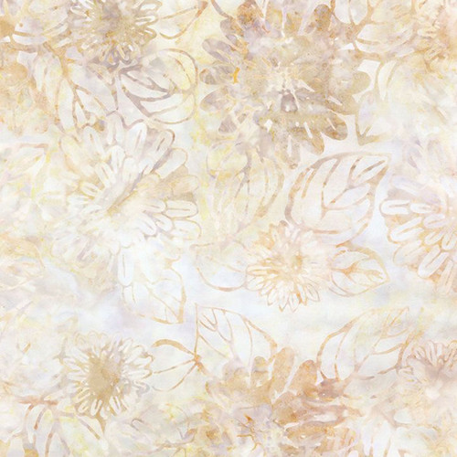 Timeless Treasures Fabrics Luna Tonga Batiks Fog Large Dahlias