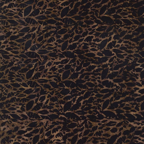 Timeless Treasures Fabrics Luna Tonga Batiks Umber Loose Leaves