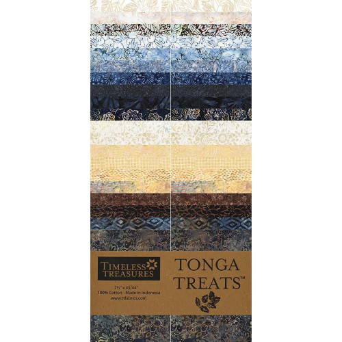 Timeless Treasures Fabrics Luna Tonga Batiks Luna Jelly Roll Fabric Strips