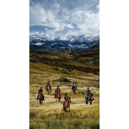 Timeless Treasures Fabrics Home On The Range Multi Western Scenic Panel 24 Inch