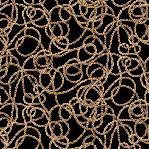 Timeless Treasures Fabrics Home On The Range Black Ropes
