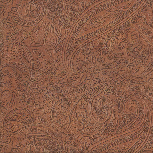 Timeless Treasures Fabrics Home On The Range Leather Tooled Leather Paisley