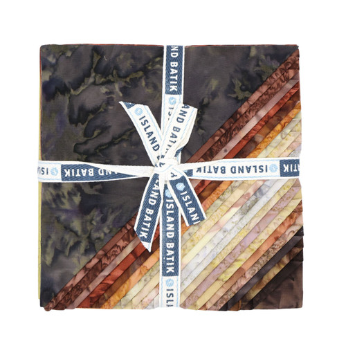 Island Batik Fabrics Foundations Breathtaking Brown Batiks Stack