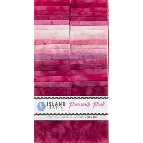 Island Batik Fabrics Foundations Precious Pink Batiks Strip Pack