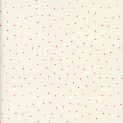Clothworks Fabrics Charlotte Pink Cream Pin Dot