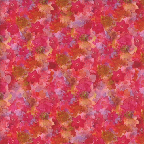 Clothworks Fabrics Lily Pond by Sue Zipkin Pink Floral