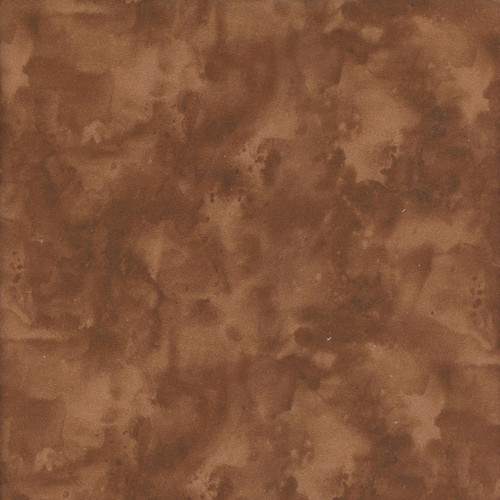 Clothworks Fabrics Night Whispers Rust Brown Watercolor Wash