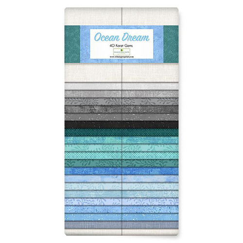 Wilmington Prints Fabrics Ocean Dream Essentials Textures Fabric Strips 2.5 by 44 inches